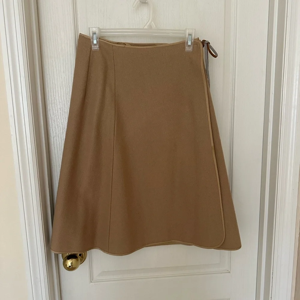 New Handmade Woman’s Light Brown Wrap Skirt, Sz M/L (see measurements)